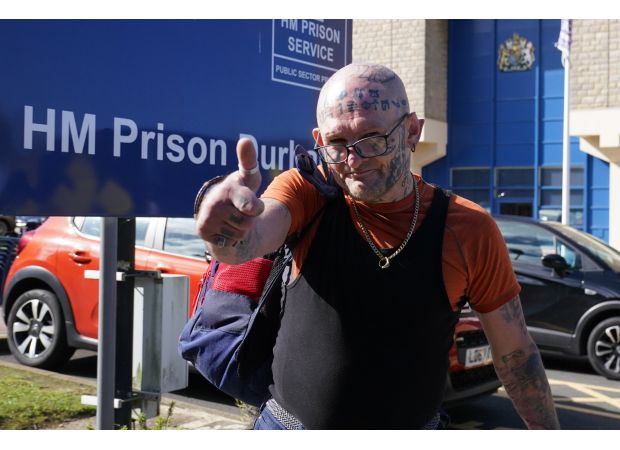 Recently imprisoned celebrity who assaulted former partner arrested again in less than 24 hours.