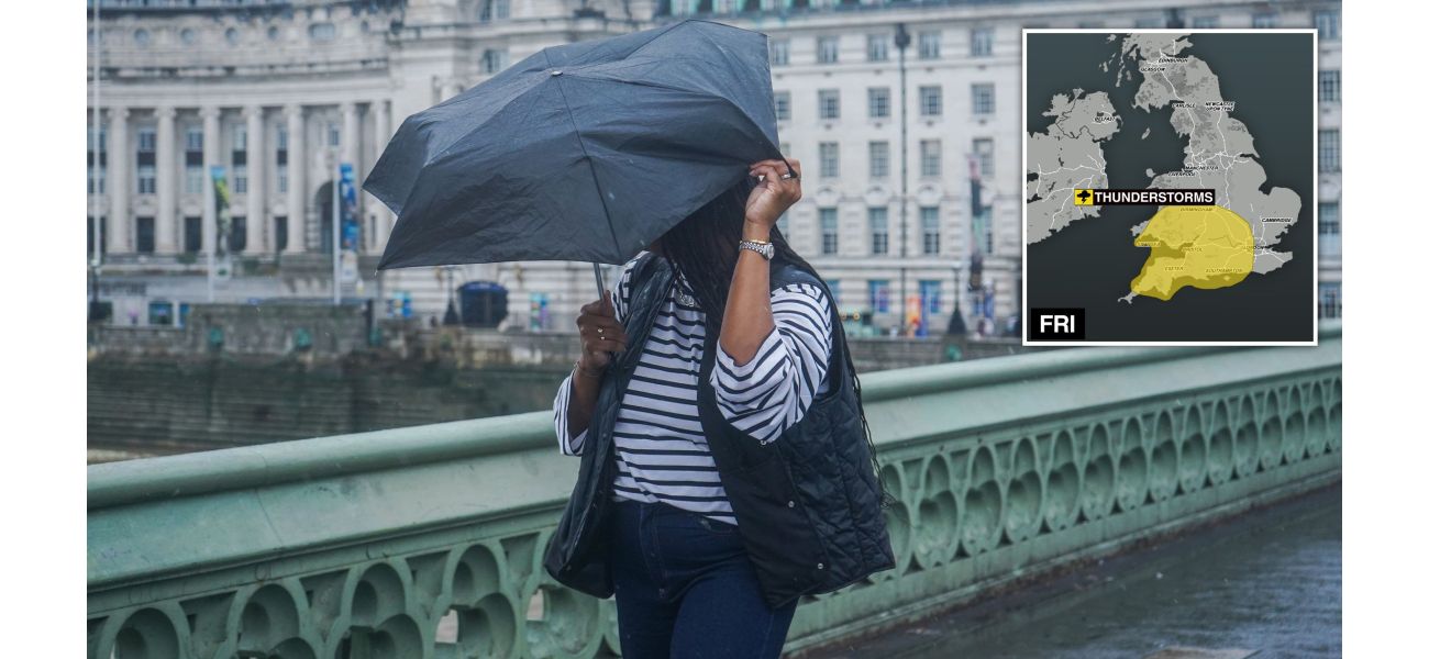 Thunderstorms predicted in UK today according to map.