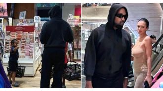 Bianca Censori appears nearly nude while out shopping with Kanye West and their kids.