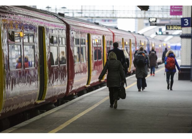 Most crowded train in England and Wales identified with more standing than seated passengers.