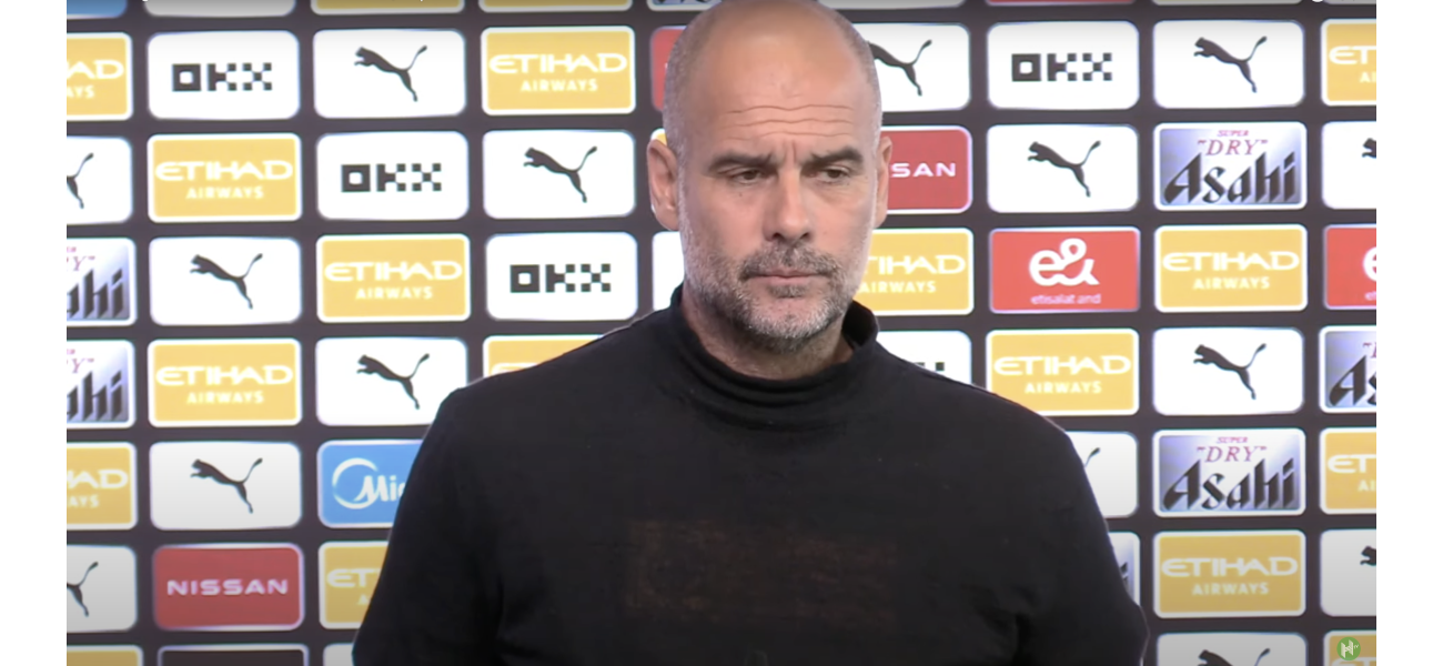 Guardiola sympathizes with Arsenal player before their game against Manchester City.
