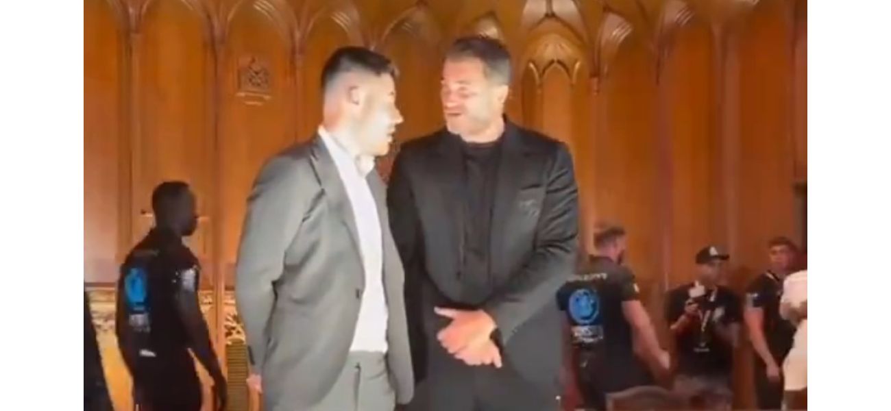 Eddie Hearn makes fun of Ben Shalom for their argument prior to the Anthony Joshua vs Daniel Dubois fight.