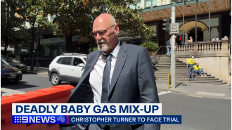 Gasfitter denies responsibility for infant's death in hospital due to nitrous oxide mistake.