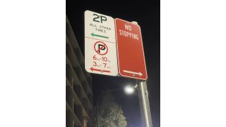 This sign is confusing drivers in the parking lot.