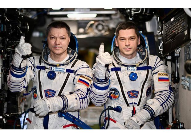 Russians break record for longest time spent on International Space Station.