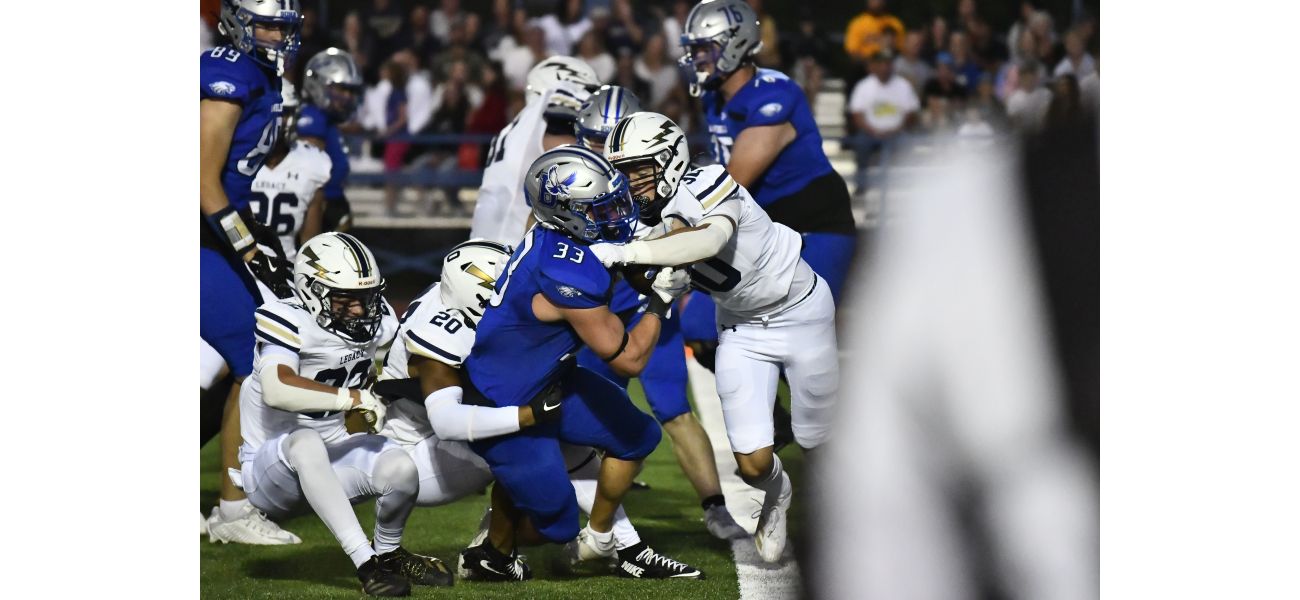 Broomfield narrowly beats rival Legacy in intense football game.