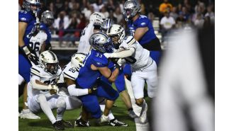 Broomfield narrowly beats rival Legacy in intense football game.