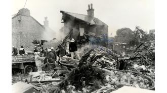 A tragic incident in a quiet town, where a plane crash claimed the lives of two men and a child.