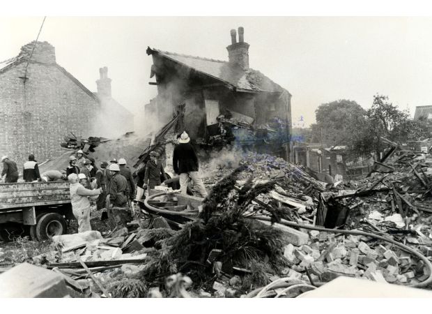 A tragic incident in a quiet town, where a plane crash claimed the lives of two men and a child.