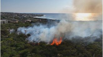 Sydney's southern area experiences a fire.