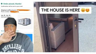 A man purchases a house on Amazon for £20,500.