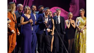Emmerdale actors express genuine surprise at winning an NTA award, with their reactions captured on camera.