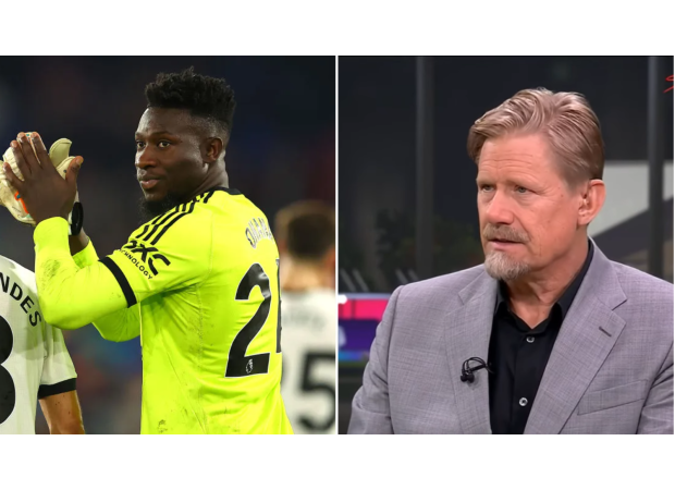Schmeichel praises Raya after Onana's impressive double save against Crystal Palace.