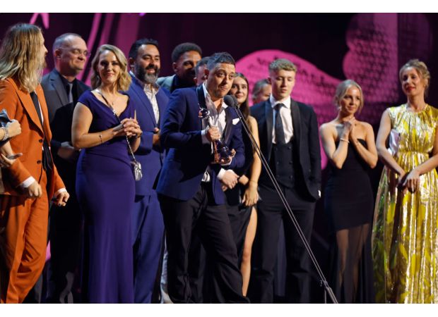 Emmerdale actors express genuine surprise at winning an NTA award, with their reactions captured on camera.