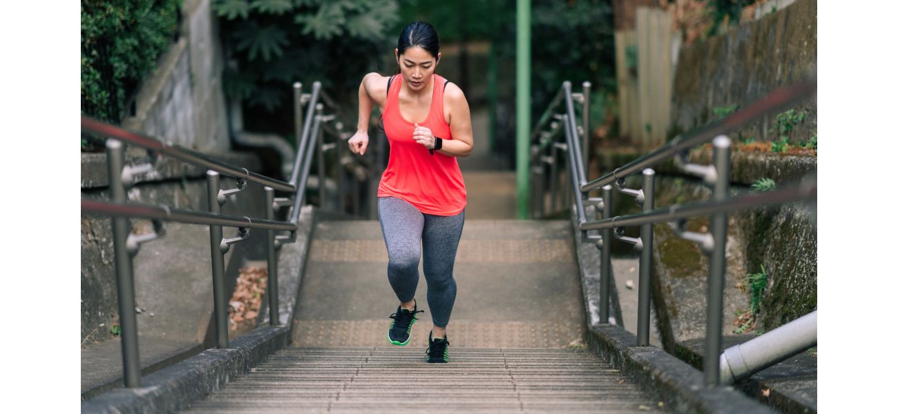 Climbing stairs is a great way to burn calories and improve fitness.