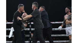Boxer's sibling receives punishment for altercation after match.