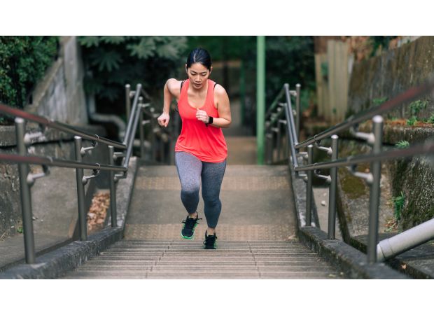 Climbing stairs is a great way to burn calories and improve your fitness.
