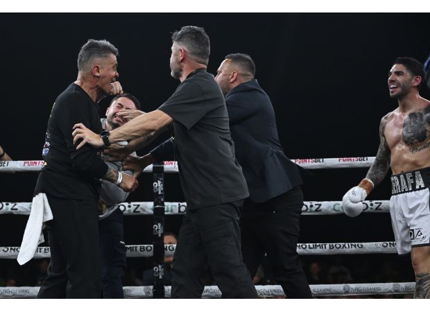 Boxer's sibling receives punishment for altercation after match.