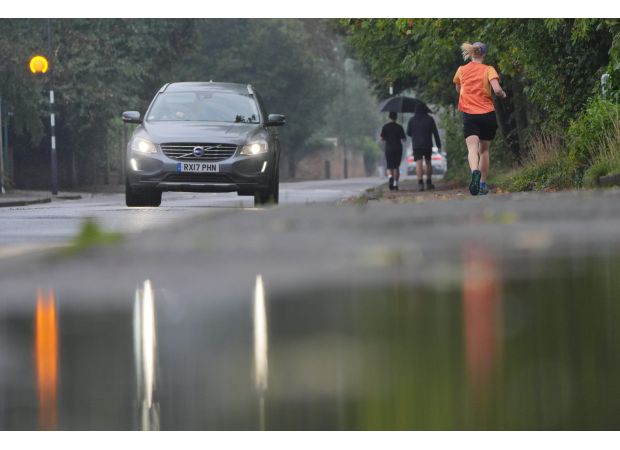 UK map predicts heavy rain in some areas, with amber weather warning issued.