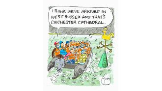 Guy Venables draws cartoons for the Metro newspaper every day.