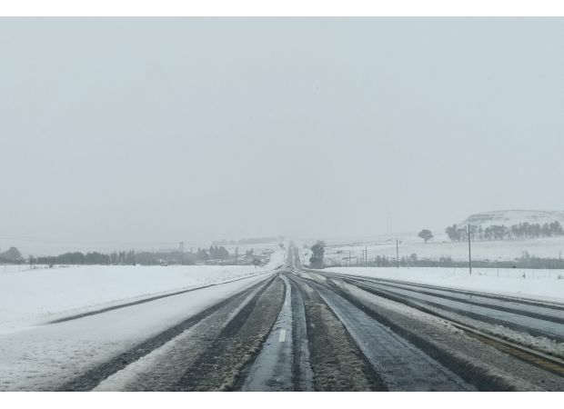 Unusual heavy snowfall covers South Africa during a time of extreme weather worldwide.