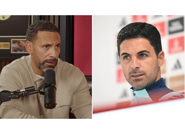 Rio Ferdinand was upset with Mikel Arteta after Arsenal and Manchester City tied.