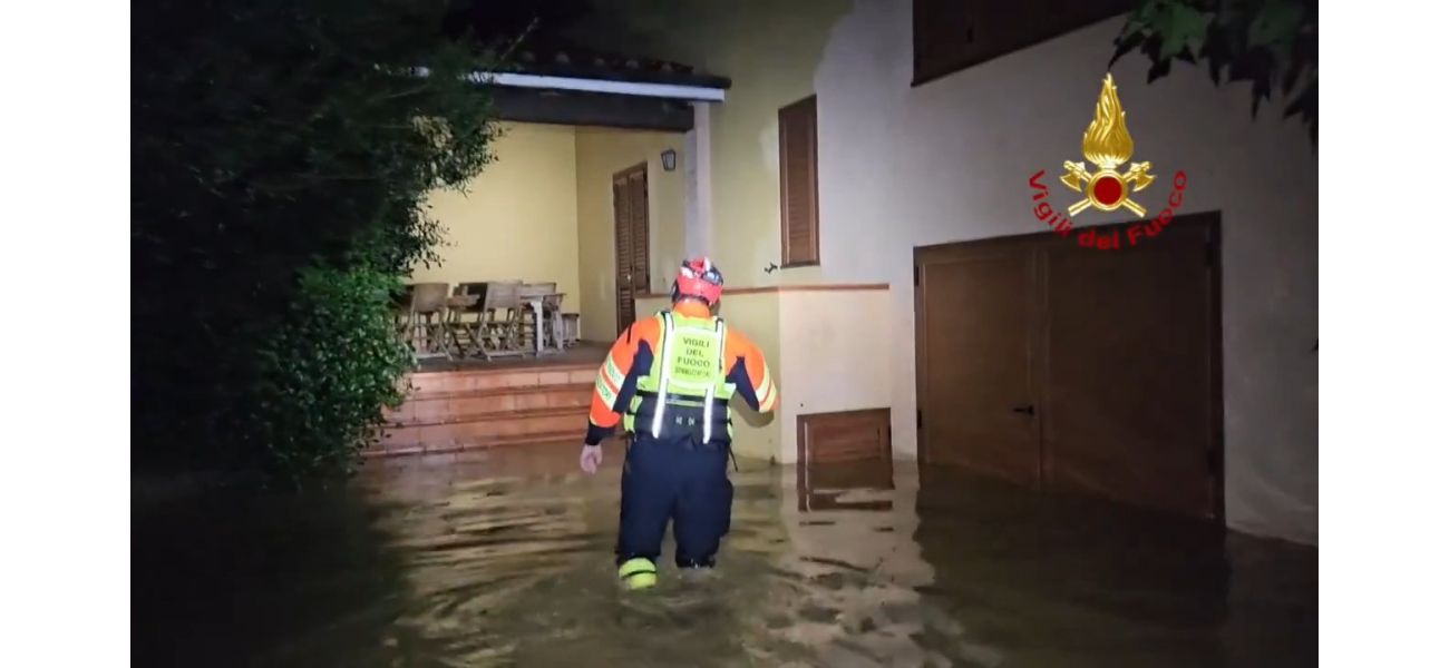 A baby and his grandmother, along with two other tourists, are missing in Italy following a destructive flood.