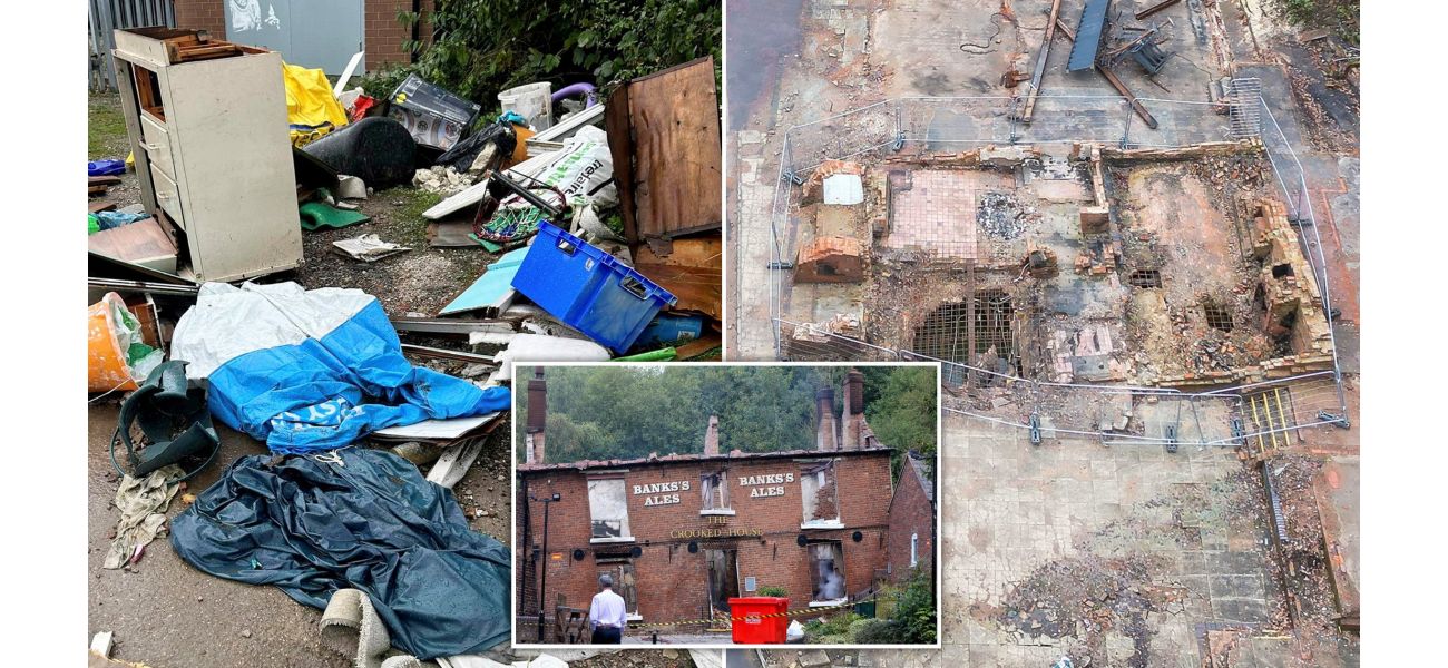 The Crooked House location has turned into a dumping ground, only a year after it was demolished.