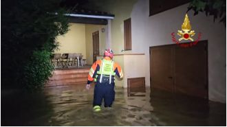 A baby and his grandmother, along with two other tourists, are missing in Italy following a destructive flood.