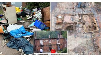 The Crooked House location has turned into a dumping ground, only a year after it was demolished.