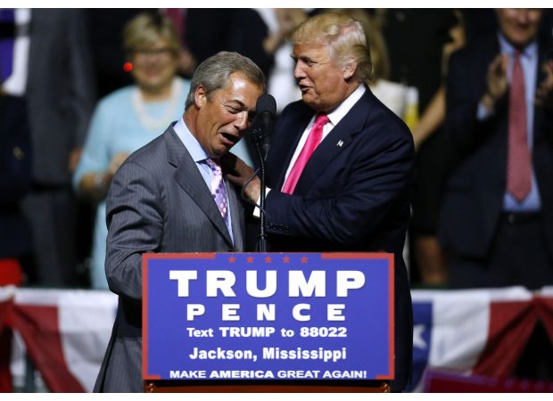 Labour karaoke performers spoof Farage and Trump with Grease-inspired masked singing.
