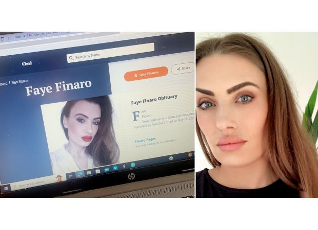 A living mother discovers her own obituary after concerned friends reach out.