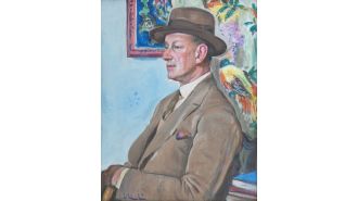Scottish artist George Leslie Hunter's portrait painting revealed to have a secret still life on the back.