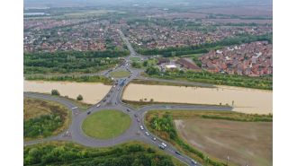 A main road has been shut for three days due to flood concerns, leading to travel disruptions.