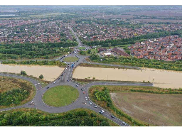 A main road has been shut for three days due to flood concerns, leading to travel disruptions.