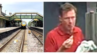 A man tries to take a baby girl from her mother on a train.