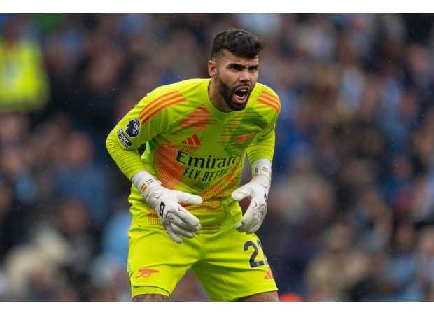 Arsenal's David Raya injured after match against Man City.