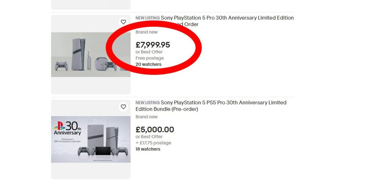 PS5 30th Anniversary Collection consoles are sold out and already going for £8,000 on eBay.