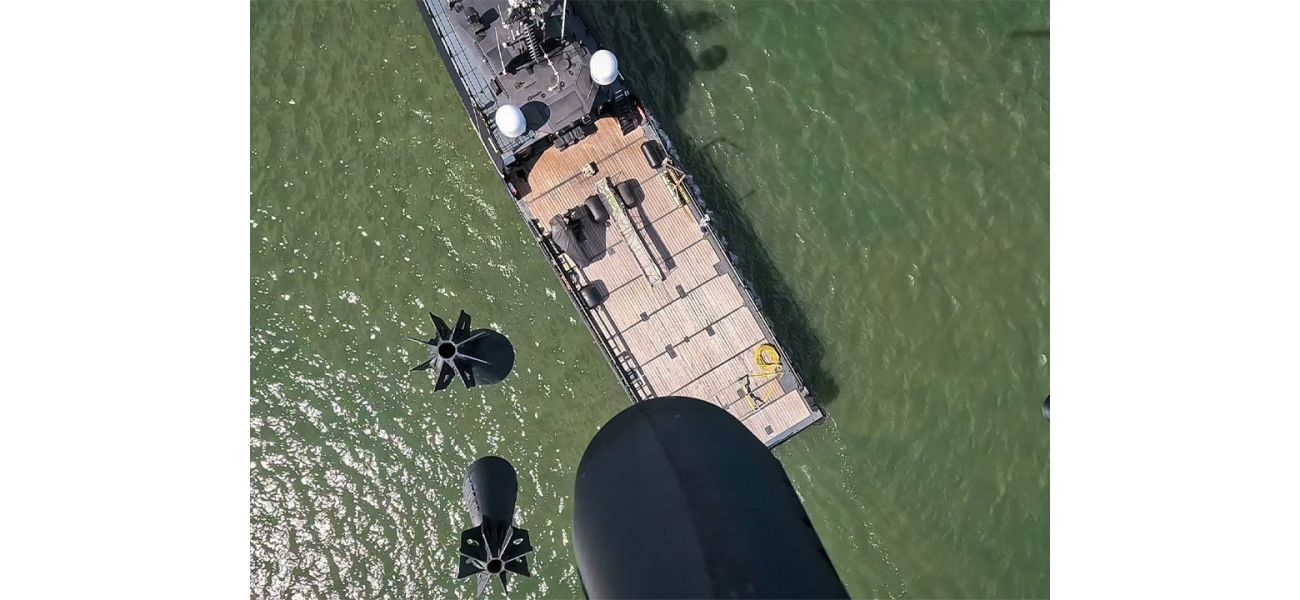 Explosive drone used in war exercise targets £7 million warship.