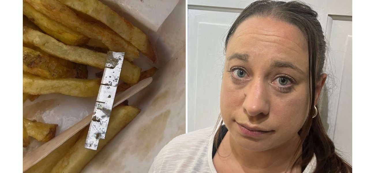 A mother is shocked when her son's friend discovers a 'razor blade' in their chips.