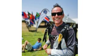 A UK SAS soldier died in a parachuting incident in South Africa.