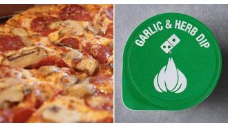 Domino's dip sold for record-breaking price on eBay due to allergy recall.