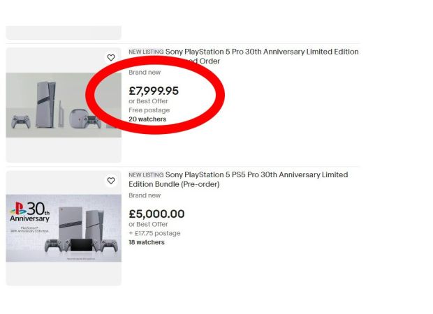 PS5 30th Anniversary Collection consoles are sold out and already going for £8,000 on eBay.