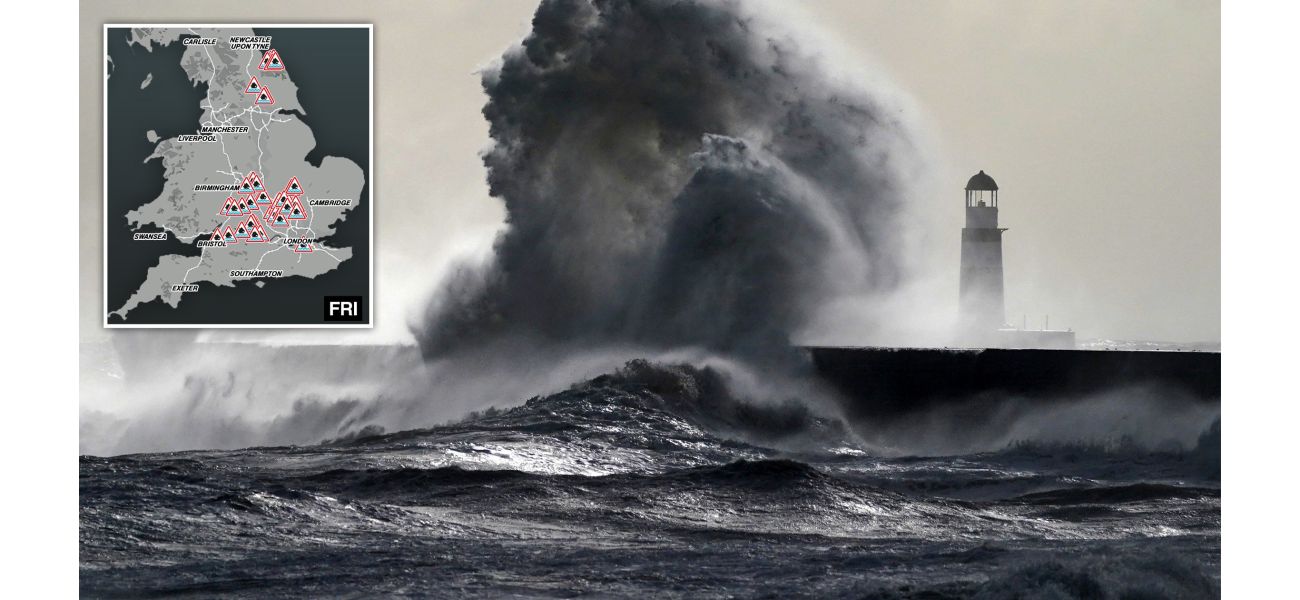 UK map displays 65 flood warnings - is your location in danger?