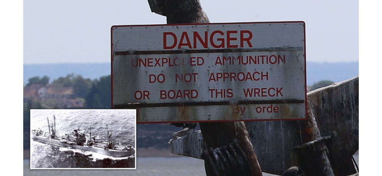A sunken ship filled with explosives could cause a potentially destructive tidal wave in the Thames.