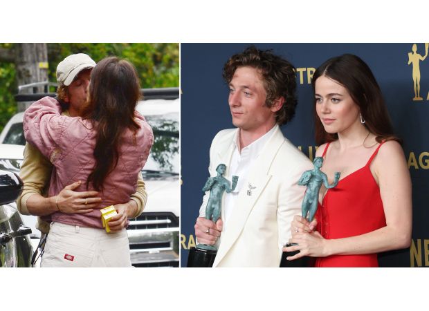 Actor Jeremy Allen White kisses co-star Molly Gordon, sparking rumors of a new romance after recently splitting from ex-girlfriend Rosalia.