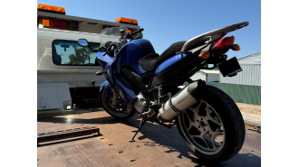 A biker reportedly wearing a pirate hat was caught speeding at a staggering 100km/h over the limit.