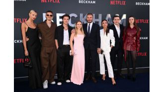 David and Victoria Beckham's son embroiled in cheating scandal after his mom's fashion show.