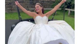 Wedding canceled but dress still worn, gives me strength.