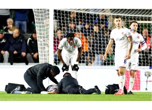 Chong collapsed while playing for Luton, providing an update on the former Manchester United wonderkid's condition.